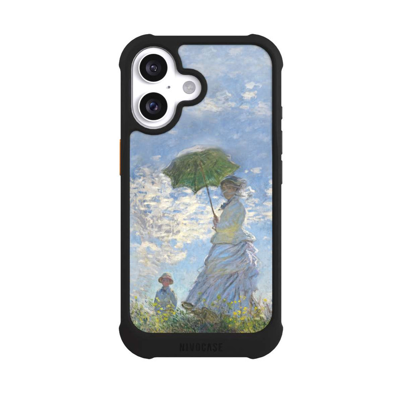 iPhone 16 NIVOmax Frau mit Sonnenschirm - Monet