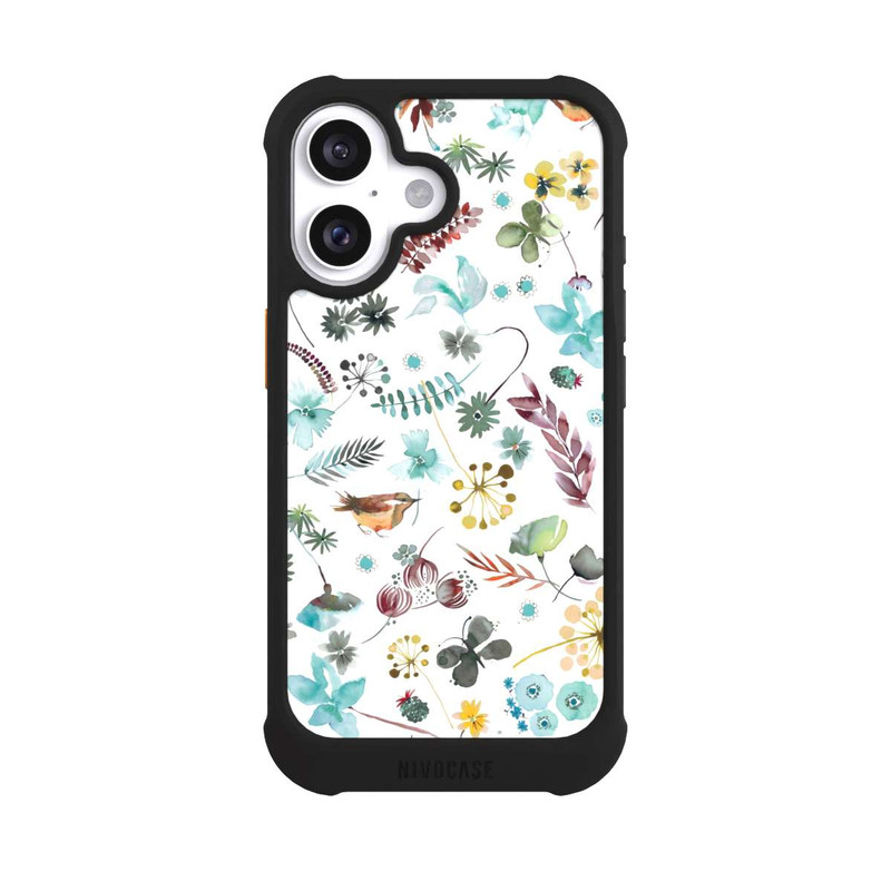 iPhone 16 NIVOmax Botanischer Schmetterling Natur Blau
