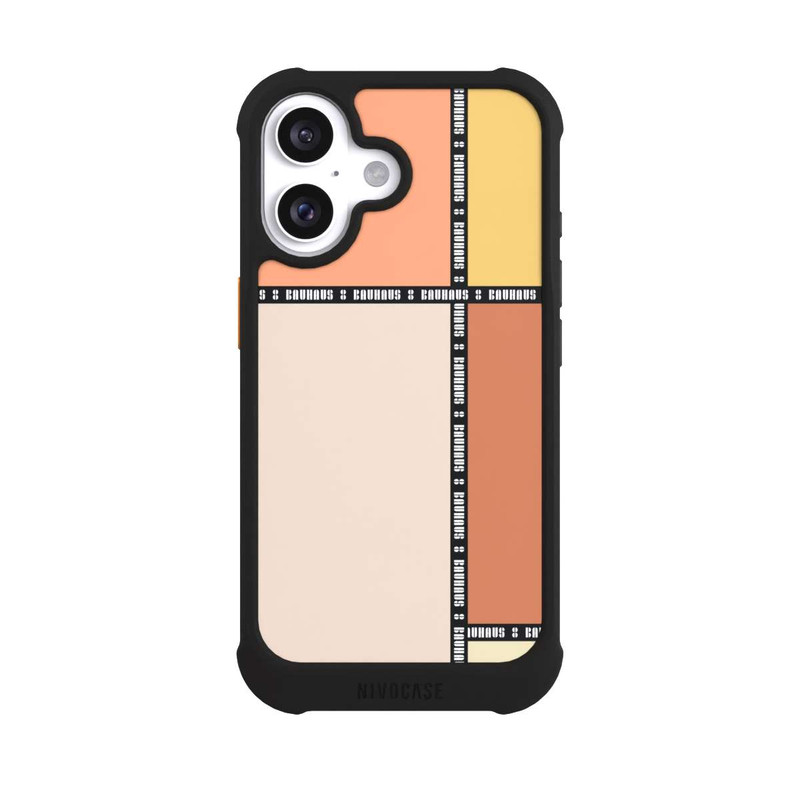 iPhone 16 NIVOmax Bauhaus Squares-Pastel
