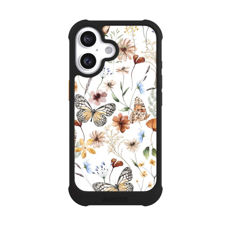 iPhone 16 NIVOmax Wildflowers and Butterflies Pattern