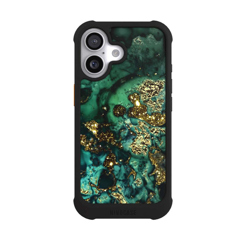 iPhone 17 NIVOmax Marbre Cyan Scintillant