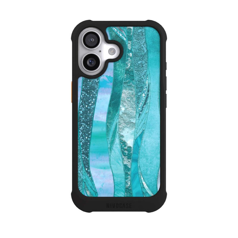 iPhone 17 NIVOmax glamouröser Glitzerlook blau