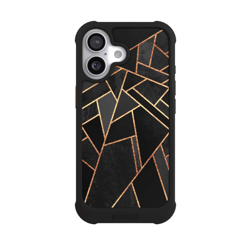 iPhone 17 NIVOmax Schwarze Nacht Gold Druck