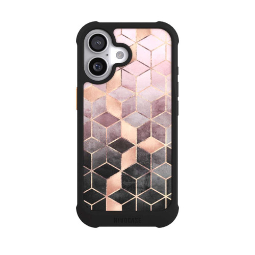  NIVOmax Imprimé Cubes Dégradés Gris Rose