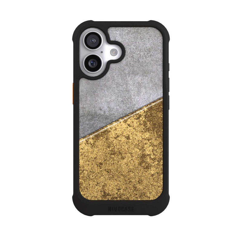 iPhone 17 NIVOmax Aspect béton et or