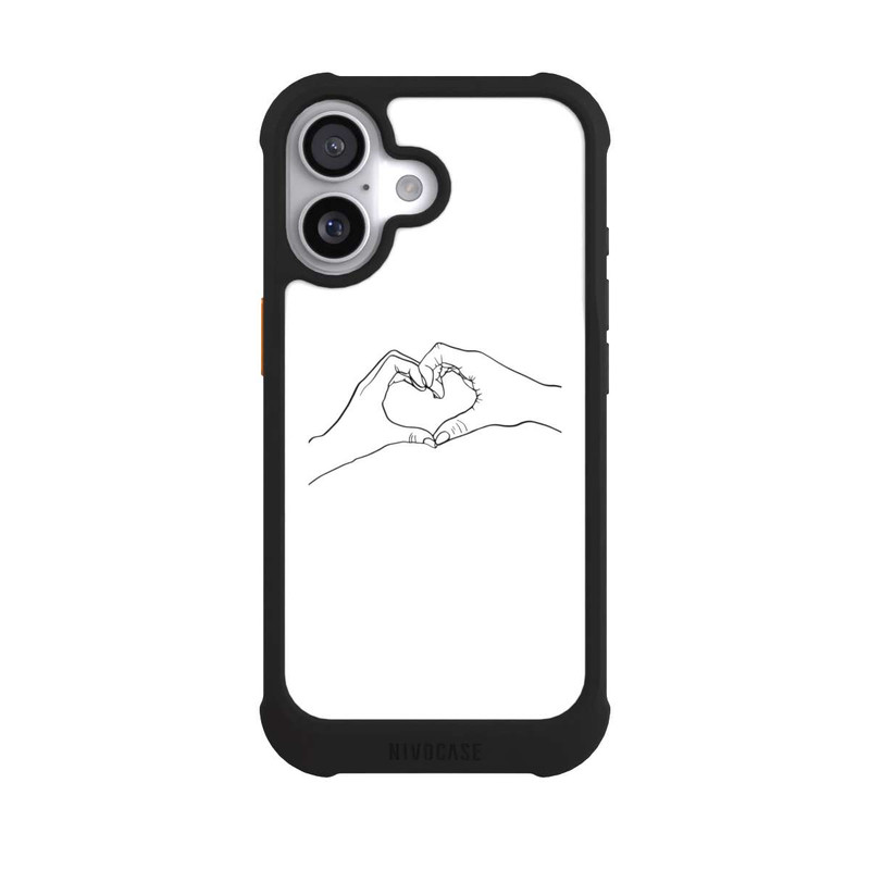iPhone 17 NIVOmax Line Art mains d'amour