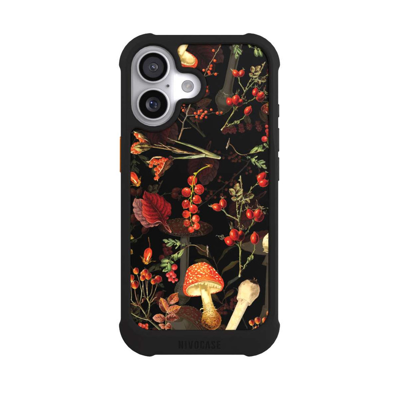 iPhone 17 NIVOmax Mushroom Pattern Black