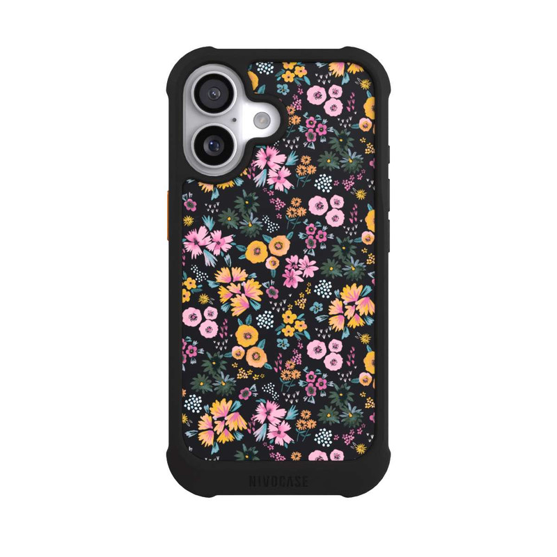 iPhone 17 NIVOmax Petites Fleurs colorées Noir 2