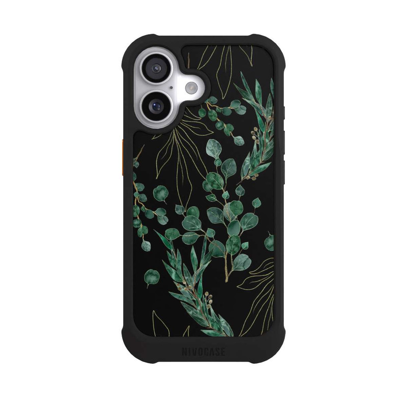 iPhone 17 NIVOmax Eukalyptusblätter schwarz