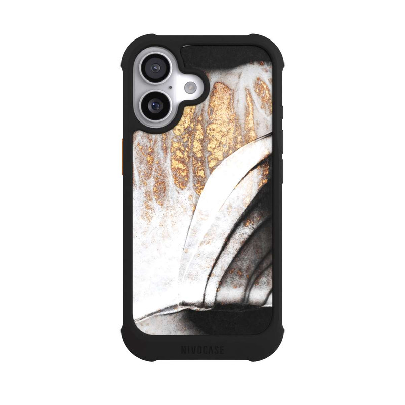iPhone 17 NIVOmax Veines noires et dorées