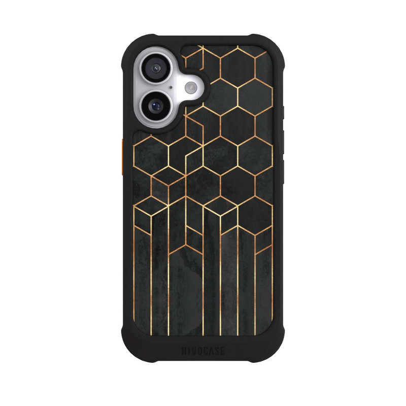 iPhone 17 NIVOmax Schwarze Sechsecke