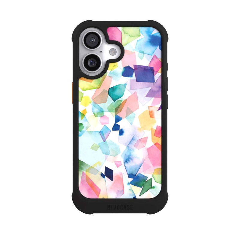 iPhone 17 NIVOmax Colorful Watercolor Gems Diamonds