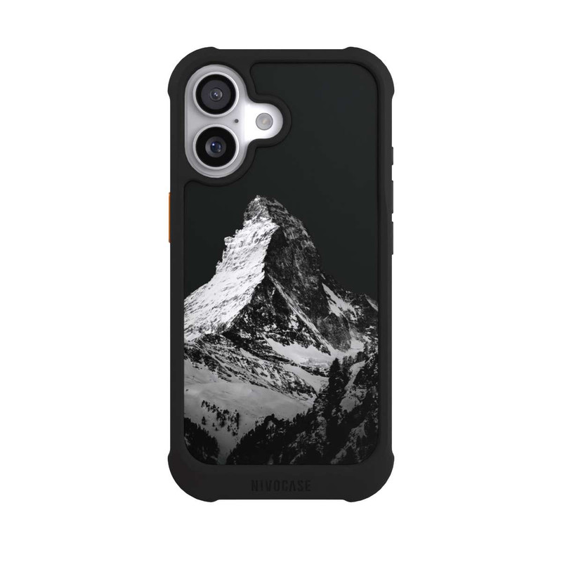 iPhone 17 NIVOmax Snow Capped Mountains grey