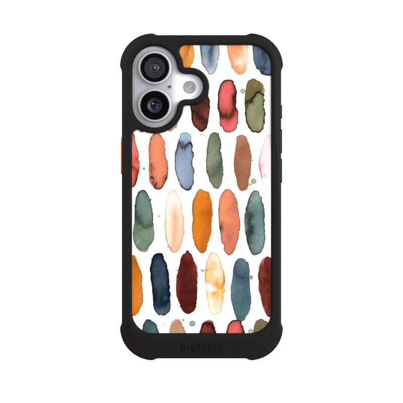 iPhone 17 NIVOmax Traits d'aquarelle Minéral Terracotta