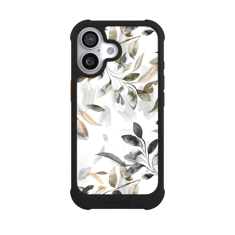 iPhone 17 NIVOmax Watercolor Neutral Leaves