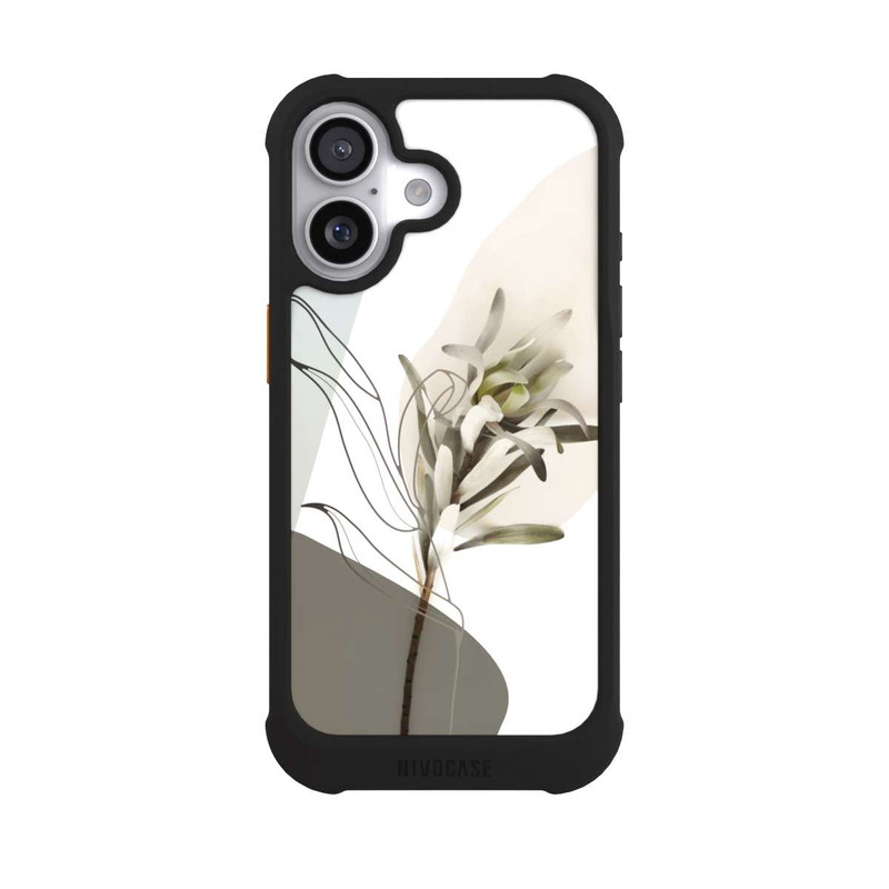iPhone 17 NIVOmax Boho Line Art Olivgrün
