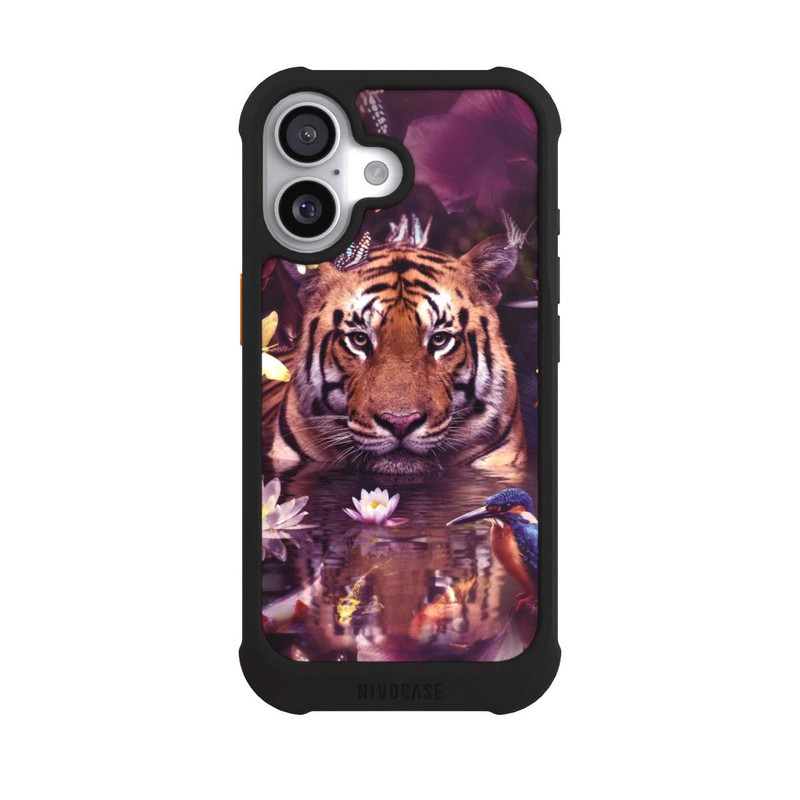 iPhone 17 NIVOmax Tiger Blumenrahmen