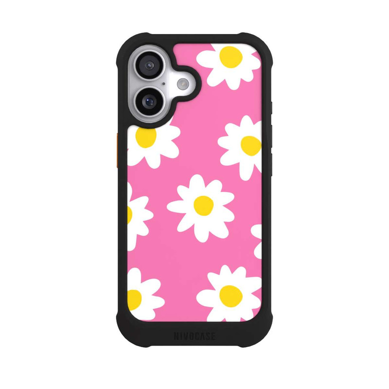 iPhone 17 NIVOmax Gänseblümchenmuster rosa