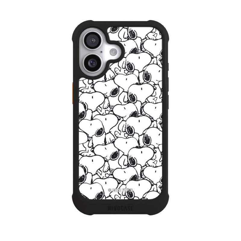 iPhone 17 NIVOmax Snoopy Muster Schwarz und Weiß