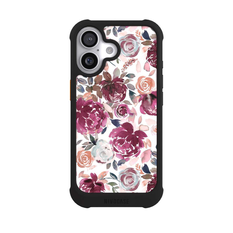 iPhone 17 NIVOmax Pivoines et roses d'automne Rose