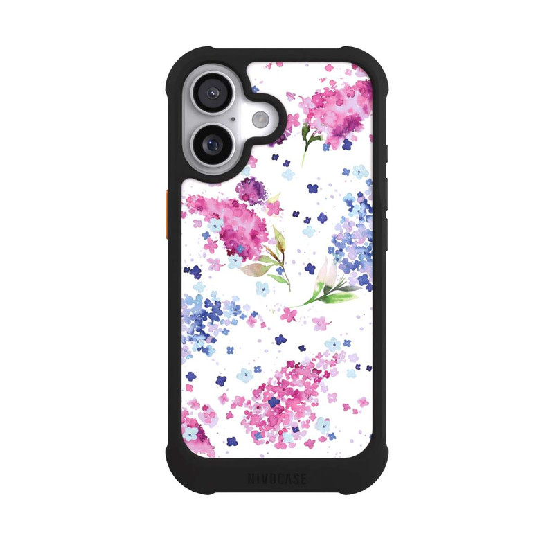 iPhone 17 NIVOmax Hortensias Floraux Lilas Rose