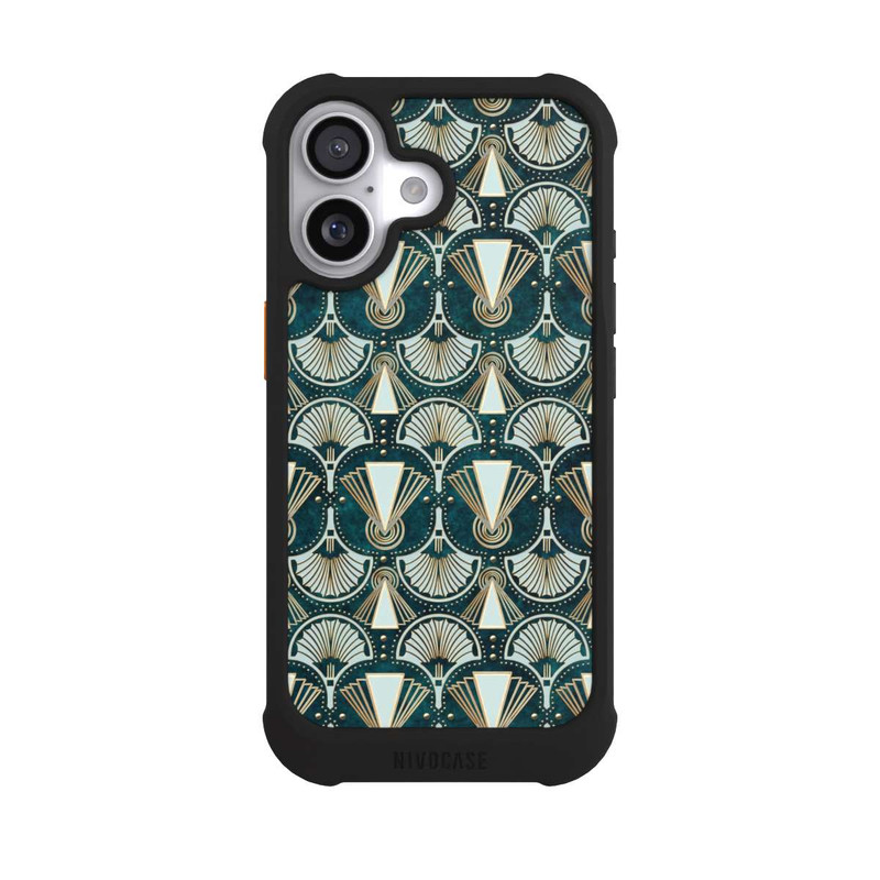 iPhone 17 NIVOmax Art Deco Green Pattern