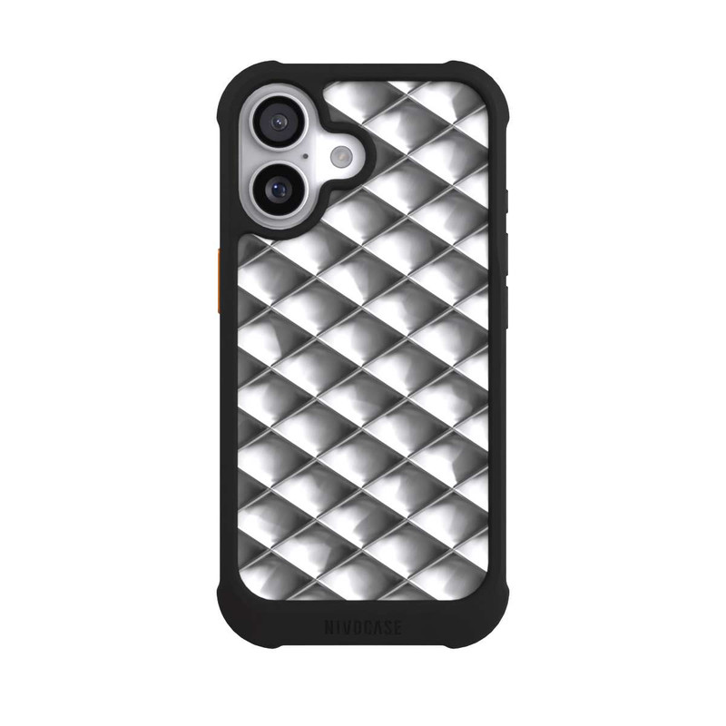 iPhone 17 NIVOmax Carrés argentés Glamour