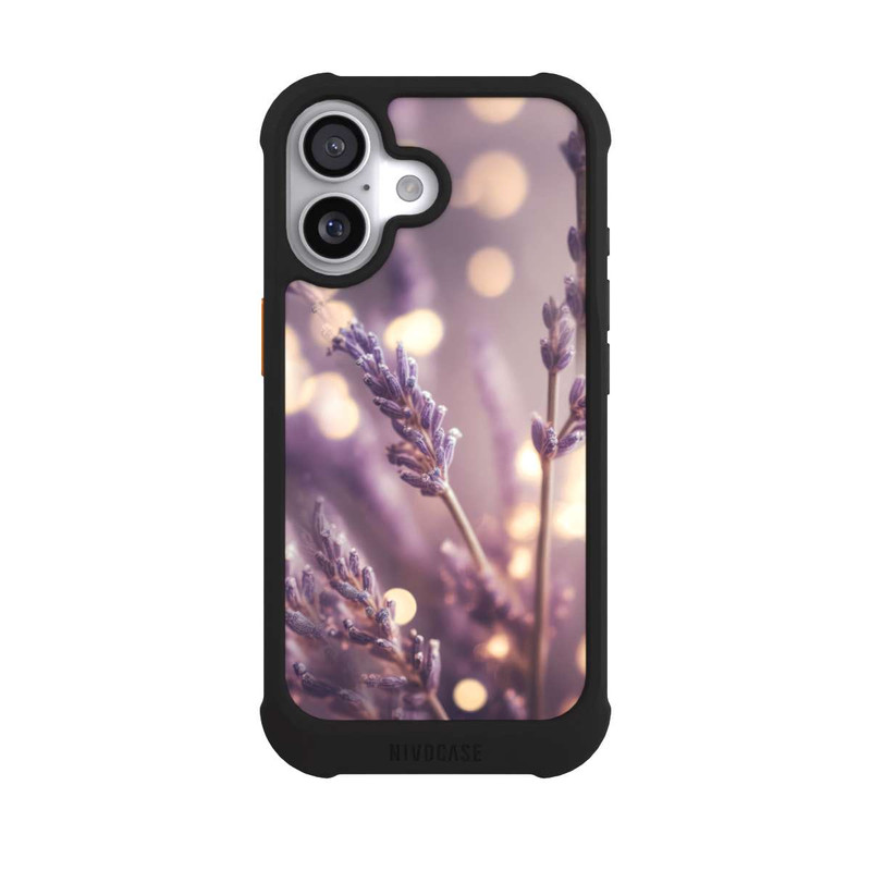 iPhone 17 NIVOmax Lavender Close Up with AI