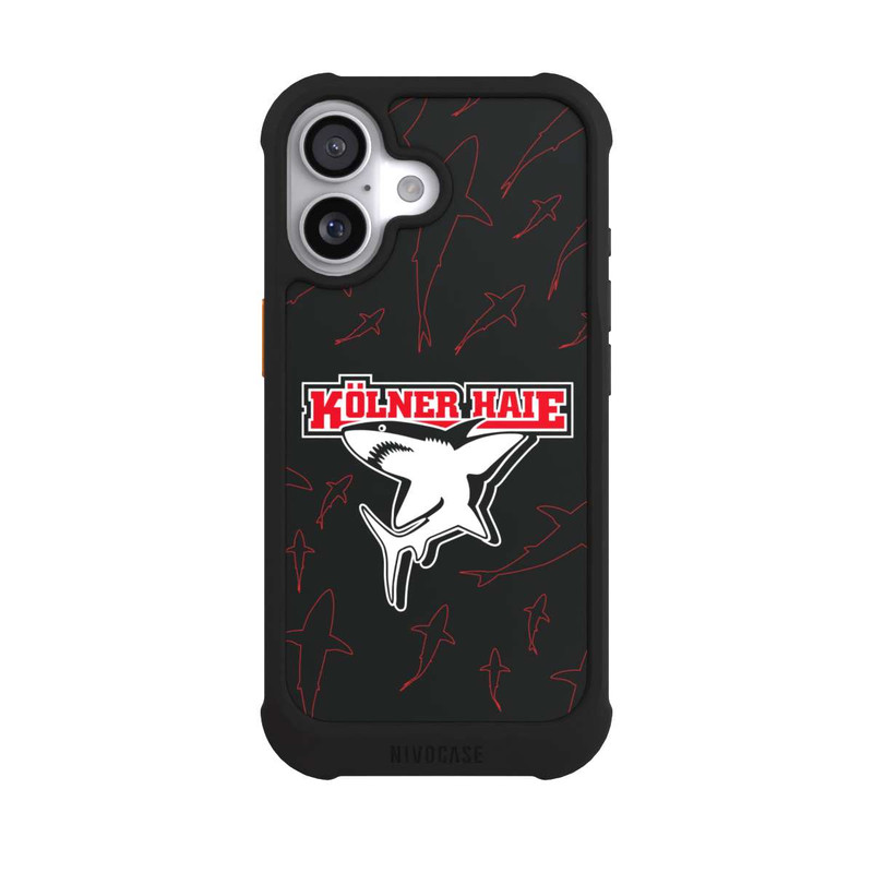 iPhone 17 NIVOmax Haie Muster Rot