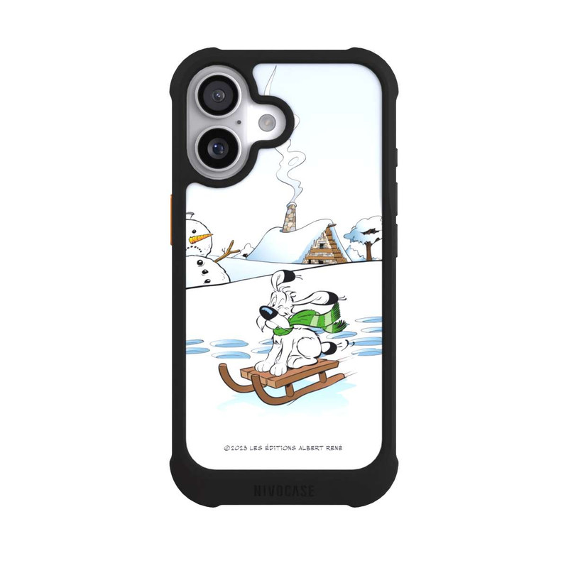 iPhone 17 NIVOmax Idéfix fait du traîneau
