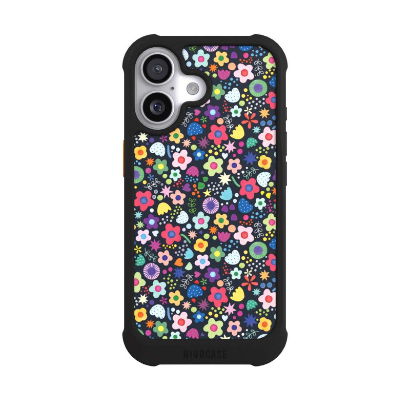 iPhone 17 NIVOmax Psychedelic Flowers Multi Black