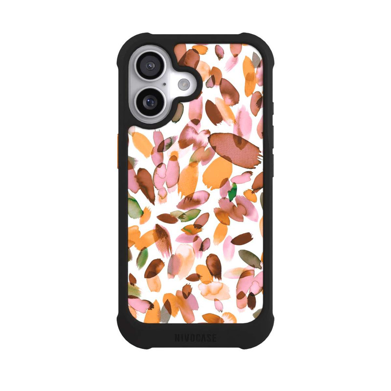 iPhone 17 NIVOmax Watercolor Petal Stains Orange