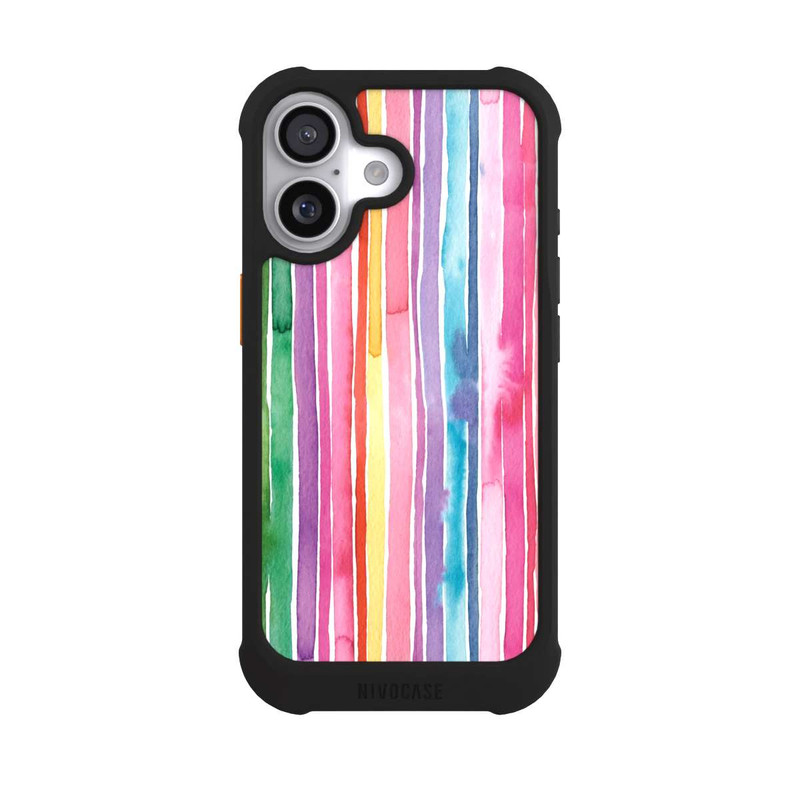 iPhone 17 NIVOmax Camouflage Rainbow Stripes