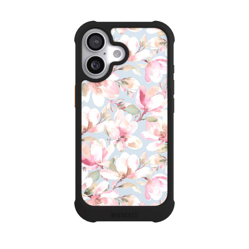 iPhone 17 NIVOmax Fleurs de magnolia rose pastel