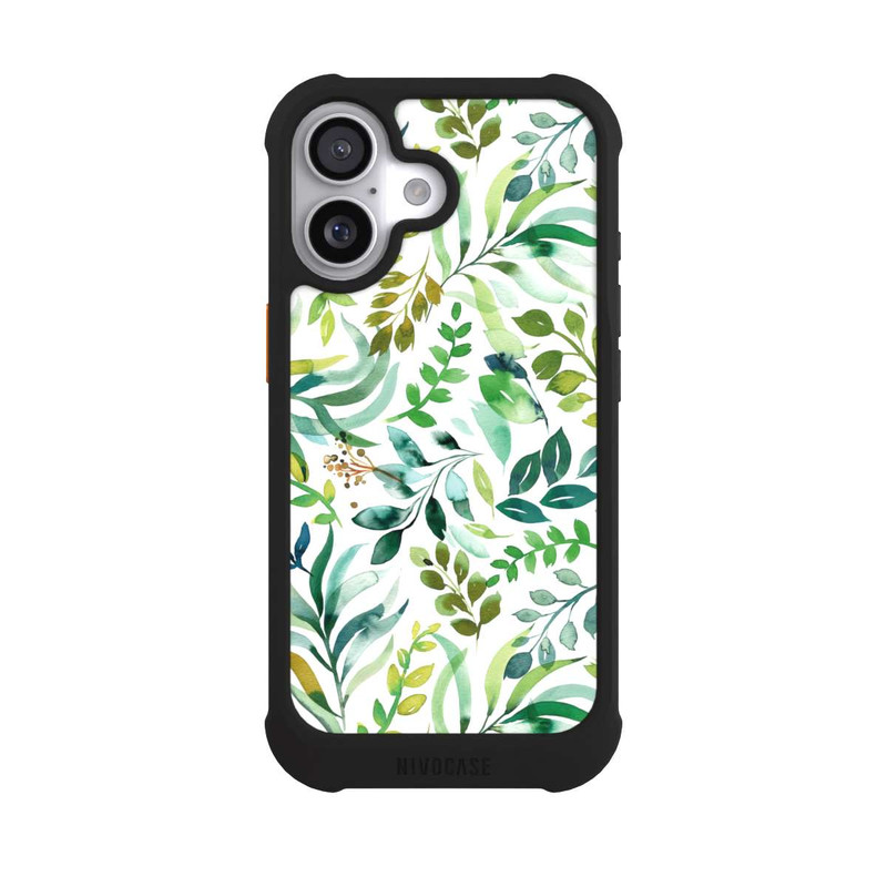 iPhone 17 NIVOmax Aquarell Palmenblätter Botanisch Grün