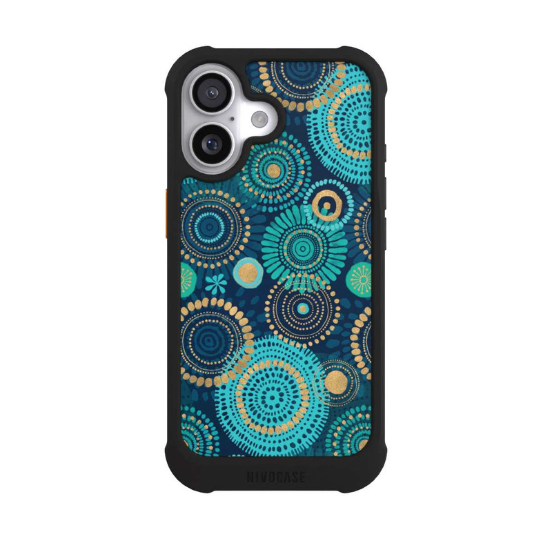 iPhone 17 NIVOmax Blockprint India Teal Gold