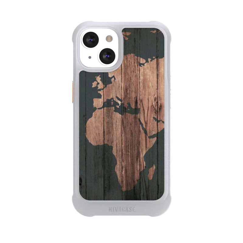 iPhone 13 NIVOmax Wooden World Map