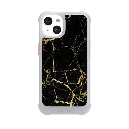 Apple iPhone 13 NIVOmax Schwarzgoldener Marmor-Look