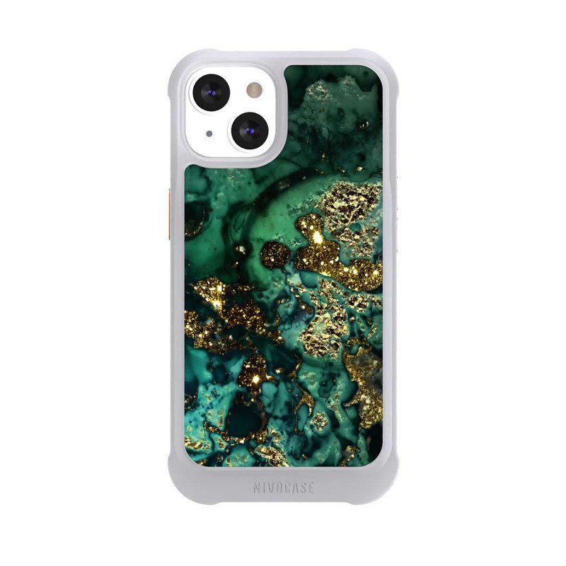 iPhone 13 NIVOmax Marbre Cyan Scintillant