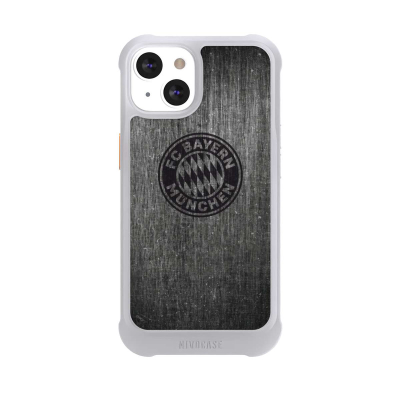 iPhone 13 NIVOmax Metalllook FCB Logo einfarbig