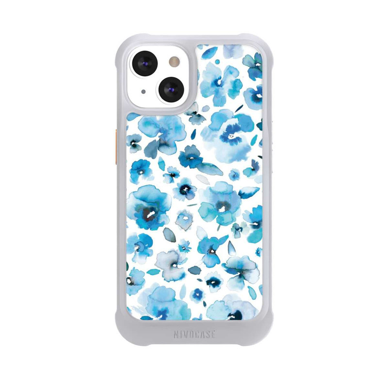 iPhone 13 NIVOmax Blaue tropische Blumen
