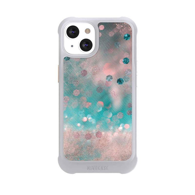 iPhone 13 NIVOmax Türkis-glamouröser Glitzerlook