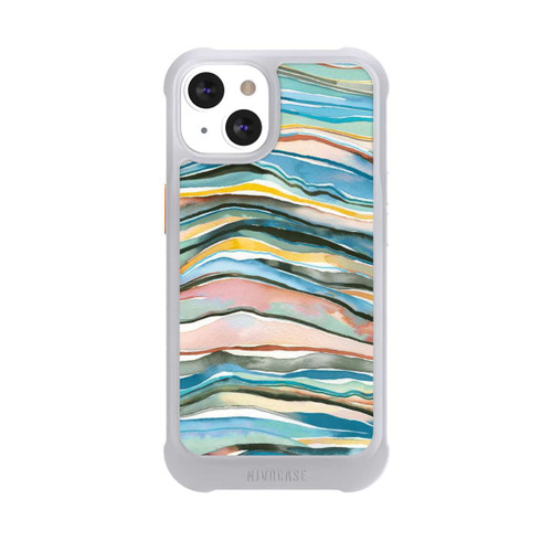 Apple iPhone 13 NIVOmax Achatschichten Aquarellblau