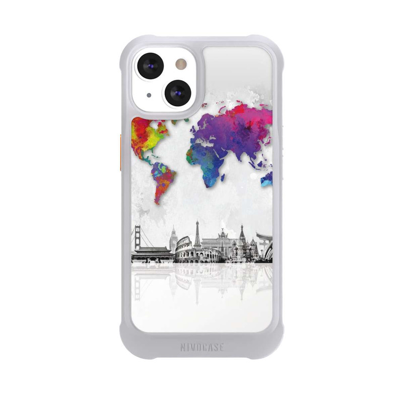 iPhone 13 NIVOmax Weltkarte mit Skyline