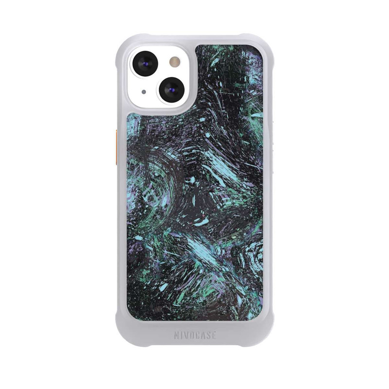iPhone 13 NIVOmax Abstrakt tropfender Staub lila