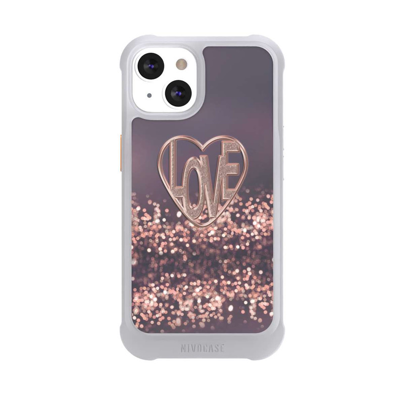iPhone 13 NIVOmax LOVE Glitzerrosa