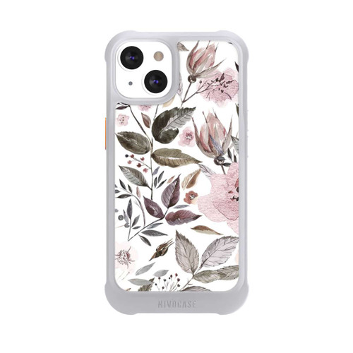 Apple iPhone 13 NIVOmax Aquarelle Fleurs Roses Brunes
