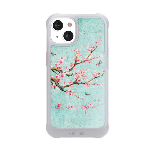 Apple iPhone 13 NIVOmax Motif d'arbre en fleurs de cerisier bleu