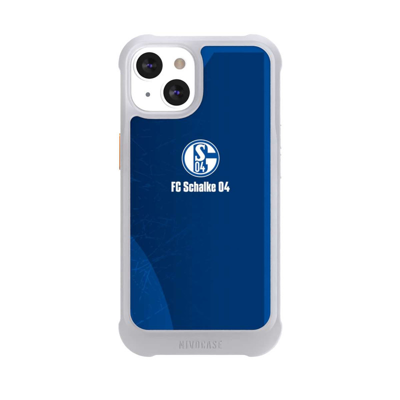 iPhone 13 NIVOmax Schalke 04 Blauer Hintergrund Mit Logo