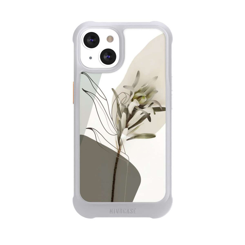 iPhone 13 NIVOmax Boho Line Art Olivgrün